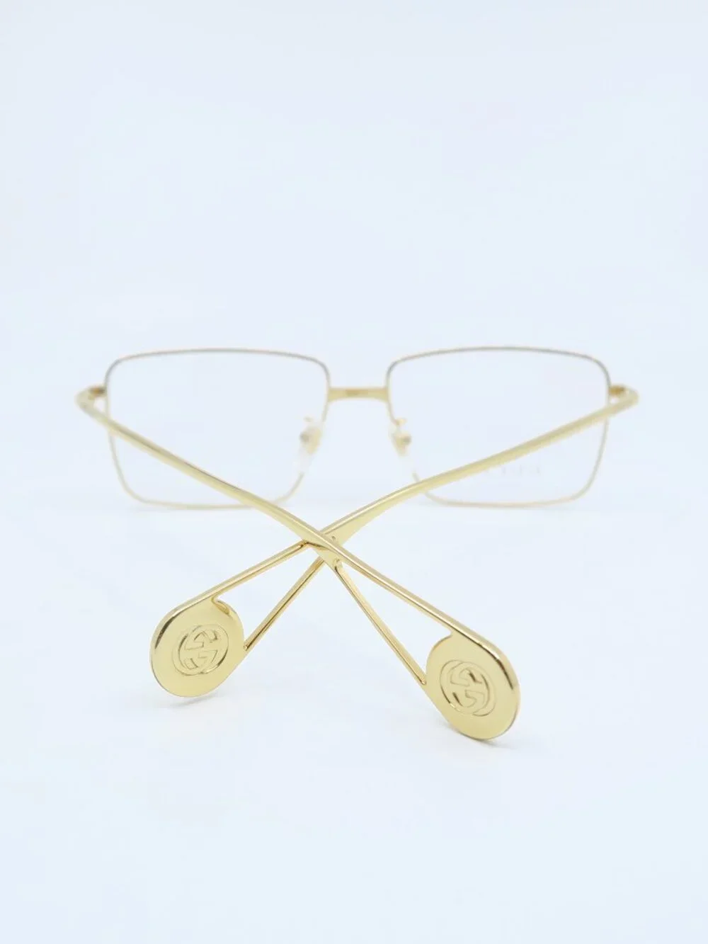Gucci GG0439O 008 55mm Gold/Gold Metal, New Men's Eyeglasses Frames.